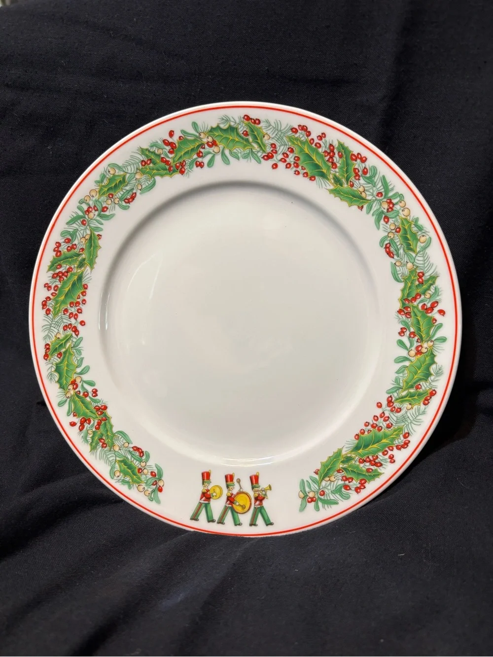 Vista Alegre Christmas Magic 10 1/2” Dinner Plate with Toy Soldier Band